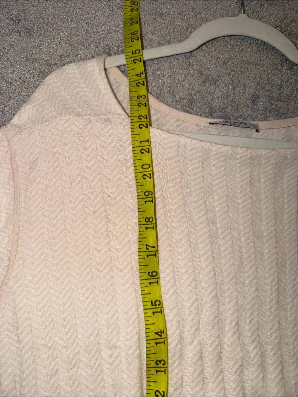 MM Lafleur Cotton Knit Boatneck sweater beige neutral minimal classic business L - Picture 10 of 10